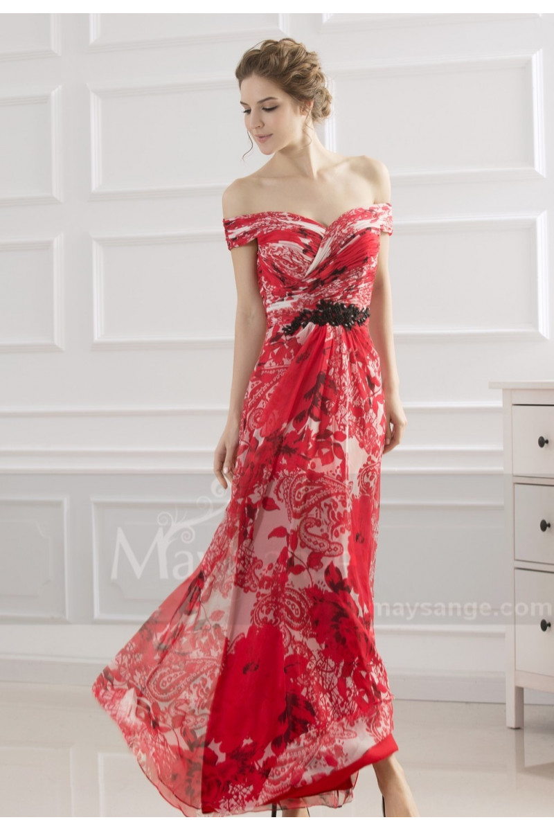 robe de soirée pas cher impression - Ref L736 - 01 robe de soirée pas cher impression - Ref L736 - 01