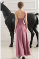 Pleated Bustier One-Shoulder Pink Long Formal Dress - Ref L748 - 04