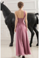 Pleated Bustier One-Shoulder Pink Long Formal Dress - Ref L748 - 03