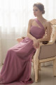 Pleated Bustier One-Shoulder Pink Long Formal Dress - Ref L748 - 05