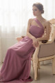 Pleated Bustier One-Shoulder Pink Long Formal Dress - Ref L748 - 04