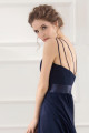 robe de soirée mousseline bleu nuit - Ref L747 - 03