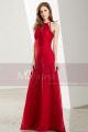 Halter High-Neck Red Prom Dress With Lace-Bodice - Ref L1922 - 06