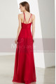 Halter High-Neck Red Prom Dress With Lace-Bodice - Ref L1922 - 03
