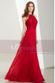 Halter High-Neck Red Prom Dress With Lace-Bodice - Ref L1922 - 05