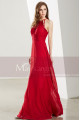 Halter High-Neck Red Prom Dress With Lace-Bodice - Ref L1922 - 08