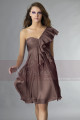 Short Violet One-Shoulder Ruffled Cocktail Party Dress - Ref C131 - 042