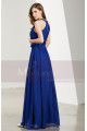 Belle Robe Pour Ceremonie Bleu Roi Longue mousseline - Ref L1923 - 04