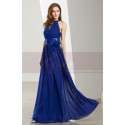 Belle Robe Pour Ceremonie Bleu Roi Longue mousseline - Ref L1923 - 02
