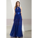 Belle Robe Pour Ceremonie Bleu Roi Longue mousseline - Ref L1923 - 03