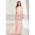 A-Line Long Chiffon Prom Dresses With Flower Bracelet - Ref L1910 - 02