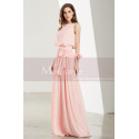 A-Line Long Chiffon Prom Dresses With Flower Bracelet - Ref L1910 - 06