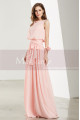A-Line Long Chiffon Prom Dresses With Flower Bracelet - Ref L1910 - 06