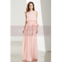 A-Line Long Chiffon Prom Dresses With Flower Bracelet - Ref L1910 - 03