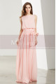 A-Line Long Chiffon Prom Dresses With Flower Bracelet - Ref L1910 - 03