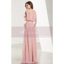 Blush Pink Long Chiffon Bridesmaid Dresses With Flower Bracelet - Ref L1908 - 04