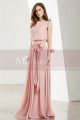 Blush Pink Long Chiffon Bridesmaid Dresses With Flower Bracelet - Ref L1908 - 07