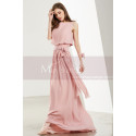 Blush Pink Long Chiffon Bridesmaid Dresses With Flower Bracelet - Ref L1908 - 08