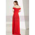 Off-The-Shoulder Red Long Evening Dress - Ref L1920 - 03