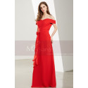 Off-The-Shoulder Red Long Evening Dress - Ref L1920 - 06