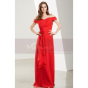 Off-The-Shoulder Red Long Evening Dress - Ref L1920 - 05