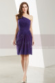 One Shoulder Purple Short Graduation Dress - Ref C1909 - 04