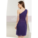 One Shoulder Purple Short Graduation Dress - Ref C1909 - 03