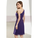 One Shoulder Purple Short Graduation Dress - Ref C1909 - 05