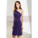 One Shoulder Purple Short Graduation Dress - Ref C1909 - 06