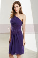 One Shoulder Purple Short Graduation Dress - Ref C1909 - 06