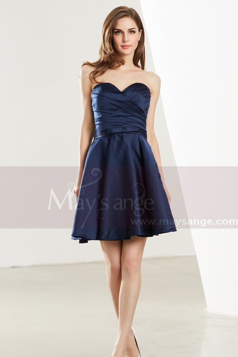 navy strapless dress