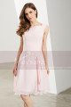 Short Pink Chiffon Bridesmaid Dress - Ref C1904 - 04