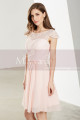 Pink Wedding-Guest Short Dress With Sleeves - Ref C1908 - 05