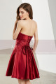 Short Strapless Satin Homecoming Party Dress - Ref C1905 - 03