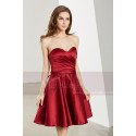 Short Strapless Satin Homecoming Party Dress - Ref C1905 - 07