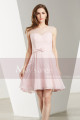 Short Sleeveless Pink Chiffon Cocktail Dress - Ref C1901 - 04