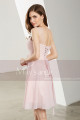 Short Sleeveless Pink Chiffon Cocktail Dress - Ref C1901 - 05