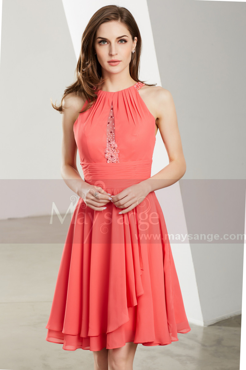 Robe De Cocktail Pour Mariage Saumon