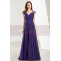 Robe Simple Soirée Longue Pas Cher Violet - Ref L1918 - 02