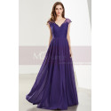 Robe Simple Soirée Longue Pas Cher Violet - Ref L1918 - 06