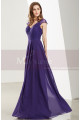 Robe Simple Soirée Longue Pas Cher Violet - Ref L1918 - 04