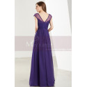 Robe Simple Soirée Longue Pas Cher Violet - Ref L1918 - 05