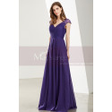 Robe Simple Soirée Longue Pas Cher Violet - Ref L1918 - 07