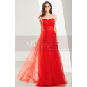 Robe De Bal Pas Cher Rouge Bustier - Ref L1919 - 02