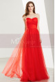 Floor Length Tulle Strapless Sweetheart Red Ball Gown - Ref L1919 - 02