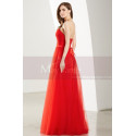 Floor Length Tulle Strapless Sweetheart Red Ball Gown - Ref L1919 - 04