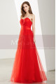 Floor Length Tulle Strapless Sweetheart Red Ball Gown - Ref L1919 - 03