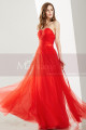 Floor Length Tulle Strapless Sweetheart Red Ball Gown - Ref L1919 - 06