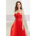 Floor Length Tulle Strapless Sweetheart Red Ball Gown - Ref L1919 - 07