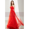 Robe De Bal Pas Cher Rouge Bustier - Ref L1919 - 08